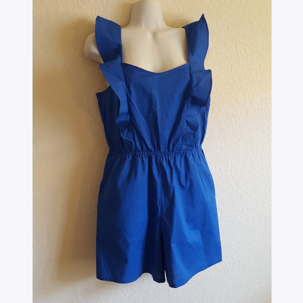 H&M Cotton Ruffle Tank Romper